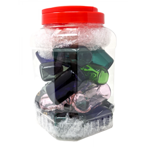 On Point Glass - 5.5" Assorted Color Sherlock Hand Pipe Jar 12Ct - [GP12SHPJAR]